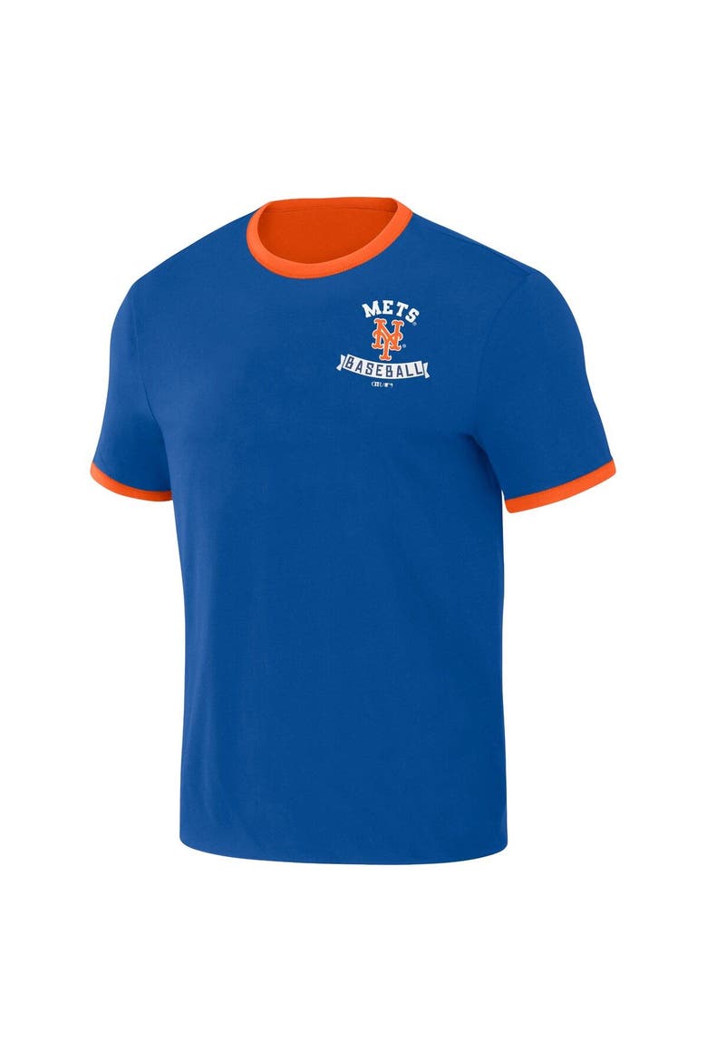 Men's Darius Rucker Collection by Fanatics Royal/Orange New York Mets Two-Way Ringer Reversible T-Shirt, Alternate, color, Royal
