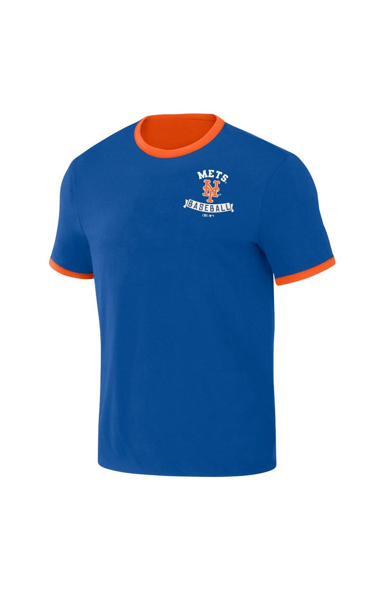 Darius Rucker Collection by Fanatics Men's Darius Rucker Collection by Fanatics Royal/Orange New York Mets Two-Way Ringer Reversible T-Shirt, Alternate, color, Royal