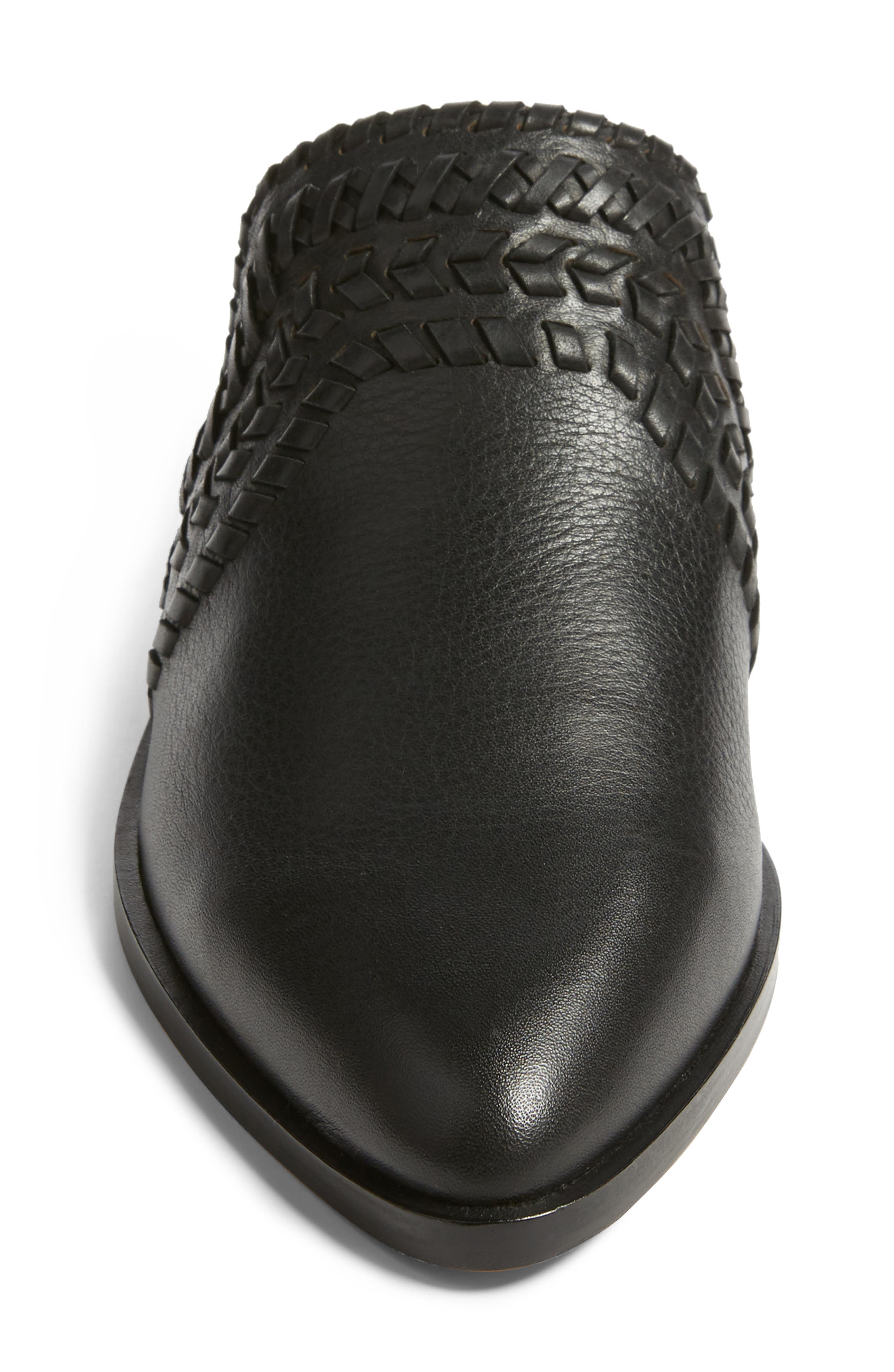 Sona Mule, Alternate, color, BLACK LEATHER