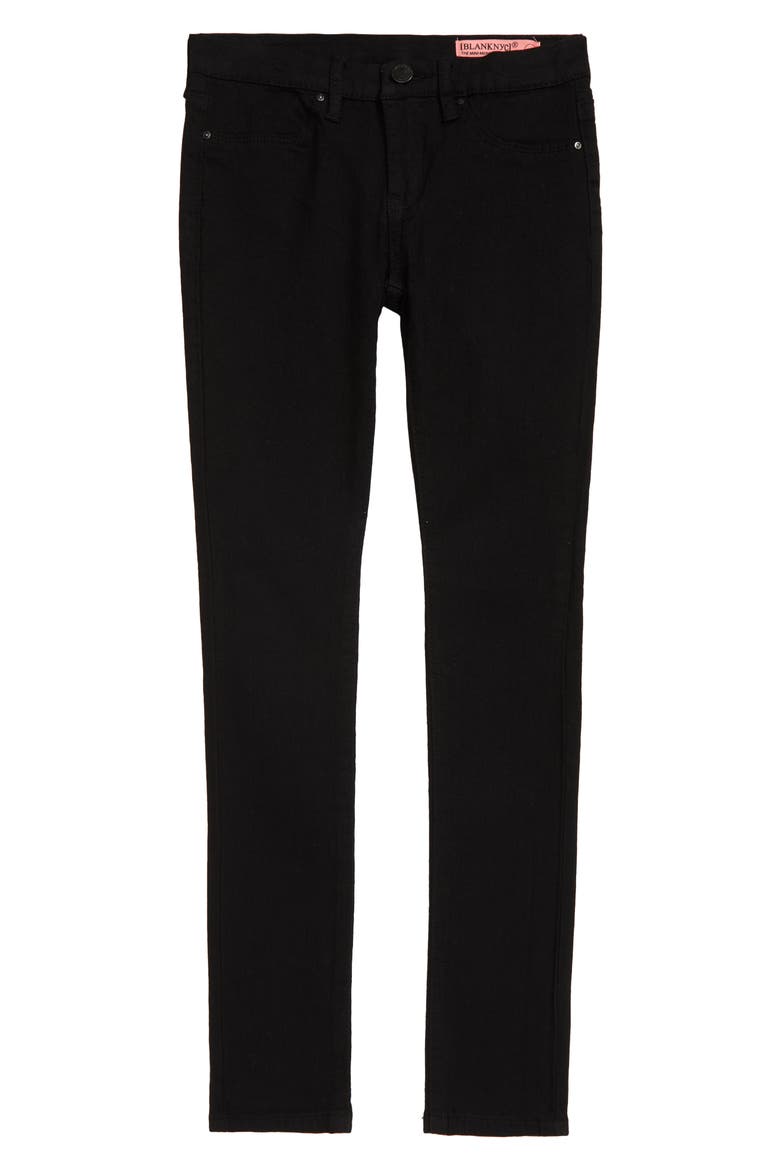 Twill Skinny Jeans, Alternate, color, NIGHT BLACK