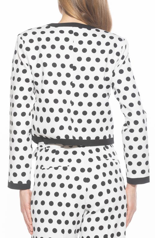 Alexia Admor Rose Jacket In Black White Polka Dots