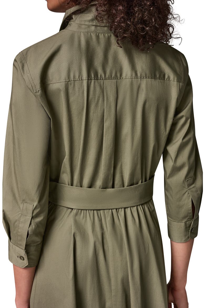Poplin Tie Front Shirtdress, Alternate, color, SAGE