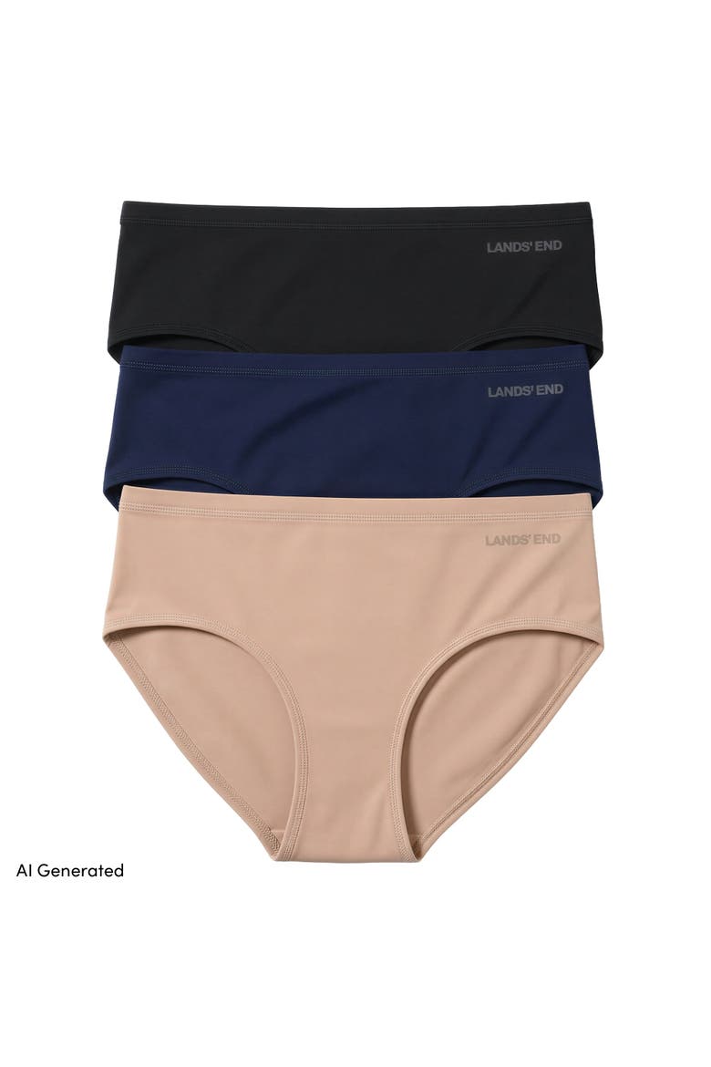 Brief True Solutions Light Weight Microfiber Basics 3 Pack Panties, Main, color, Clay/Navy/Blk