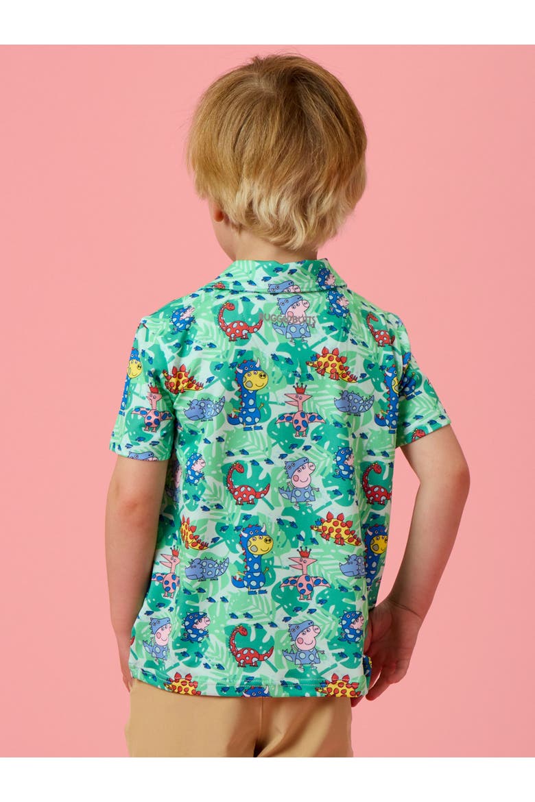 Peppa Pig & Friends Knit Short Sleeve Performance Polo, Alternate, color, Dinosaur Peppa Pig & Friends