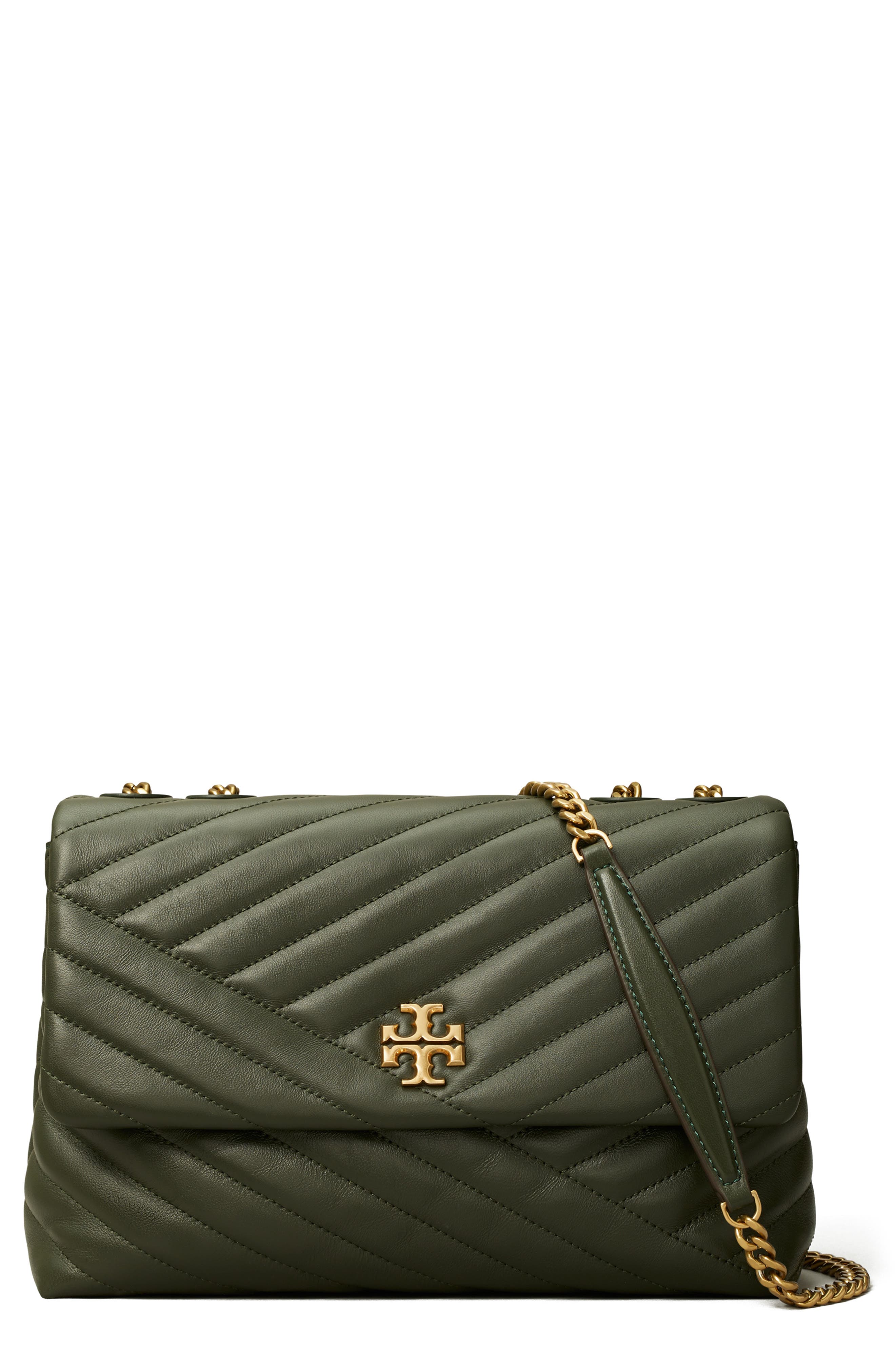 Tory Burch Kira Chevron Leather Convertible Shoulder Bag, Main, color, 