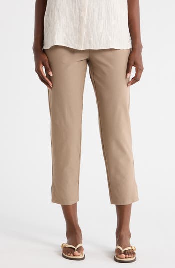 Eileen Fisher High Waist Slim Crop Pants in Cocoa at Nordstrom Rack, Size Large