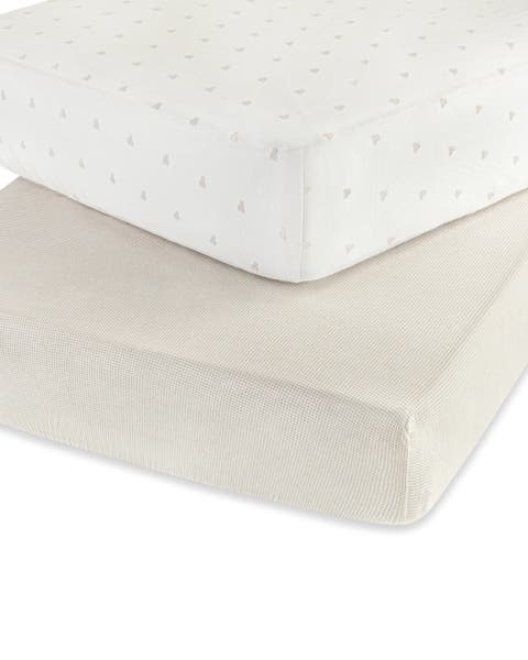 Gingham Bear Collection Baby Fitted Crib Sheets 2 Pack