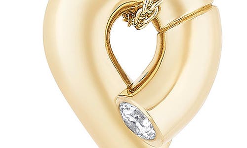 Tabayer Oera Diamond Bezel Pendant Necklace In Yellow Gold