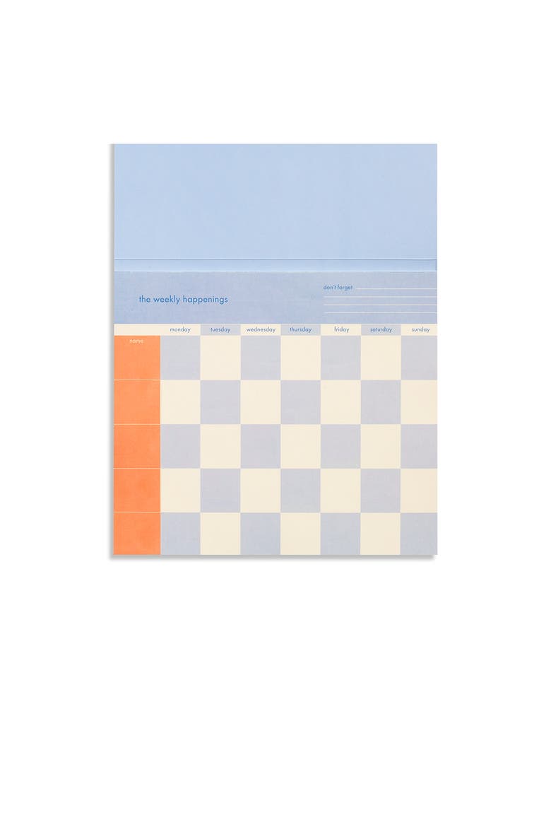 Weekly Happenings List Pad, Alternate, color, NO COLOR