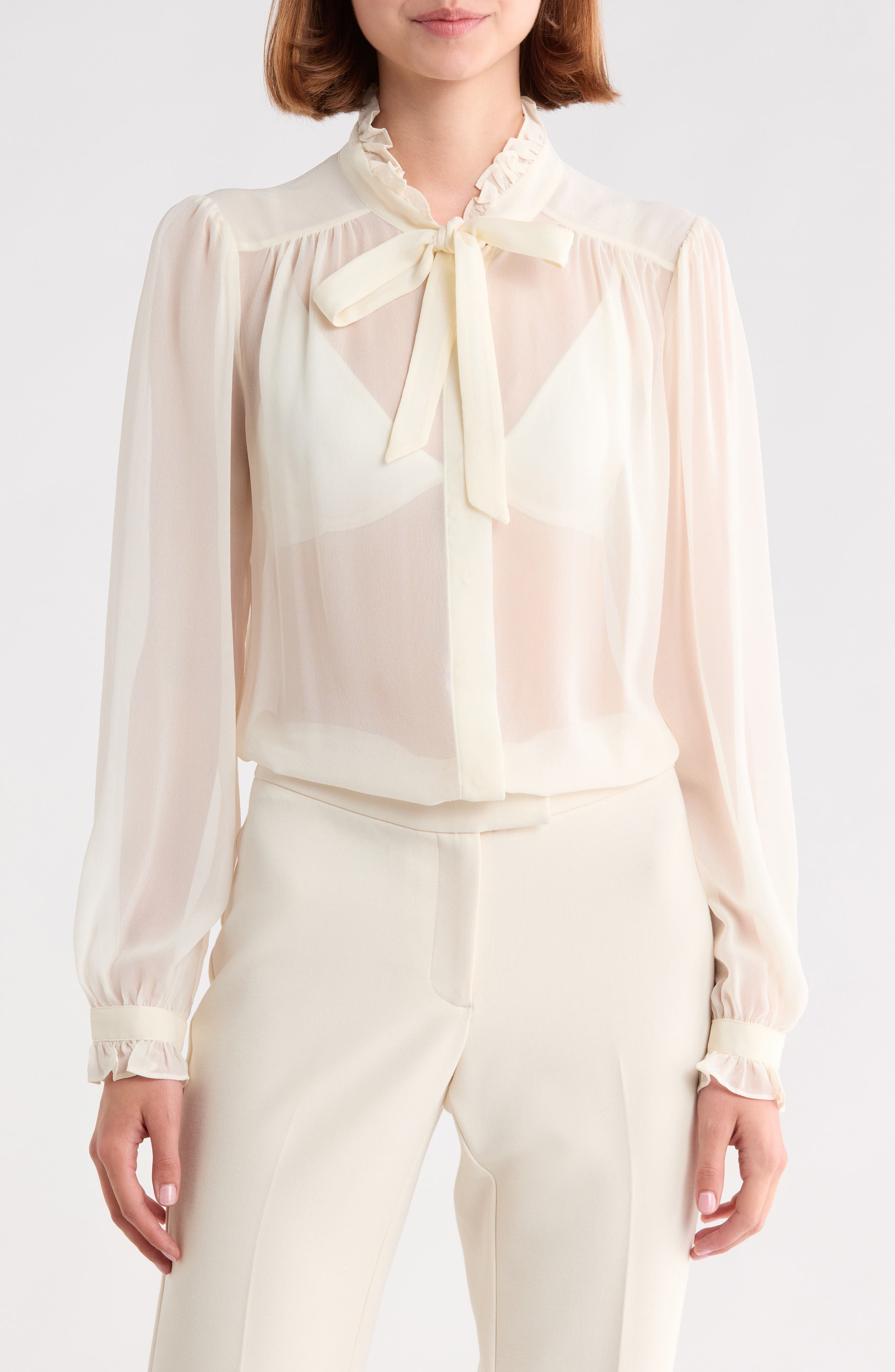 Leya Ruffle Silk Shirt