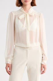 PAIGE Leya Ruffle Silk Shirt