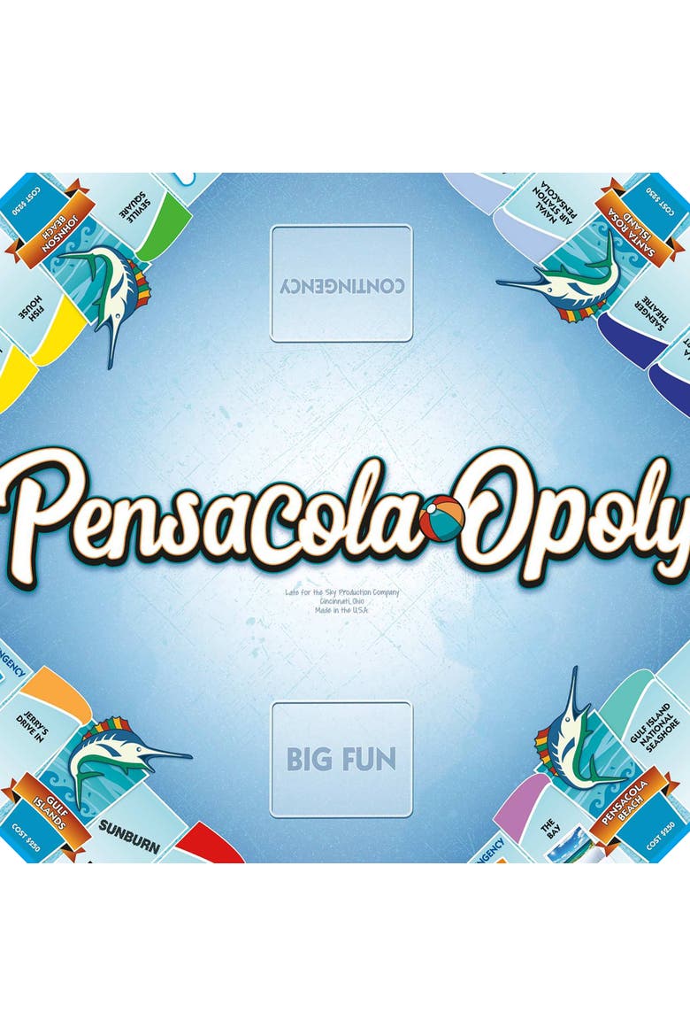 Pensacola Opoly Board Game, Alternate, color, Multicolored