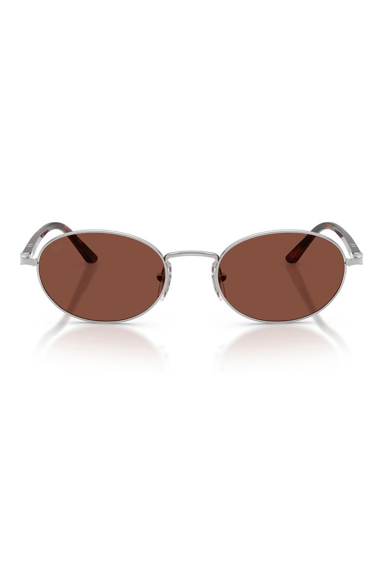 Ida 55mm Oval Sunglasses, Main, color, SILVER / RED