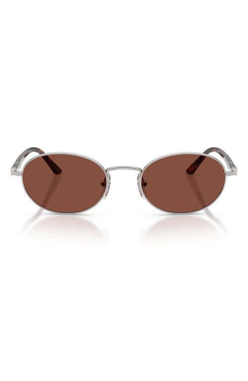 Persol Ida 55mm Oval Sunglasses in Silver/red at Nordstrom