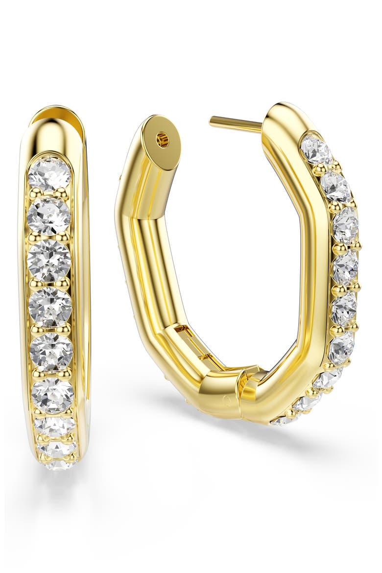 Dextera Crystal Hoop Earrings, Alternate, color, GOLD