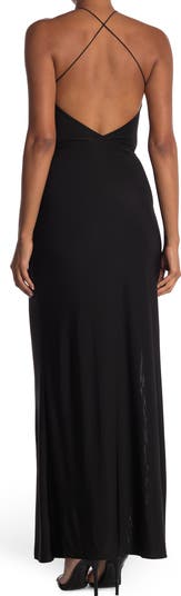 Slinky Halter Maxi Dress