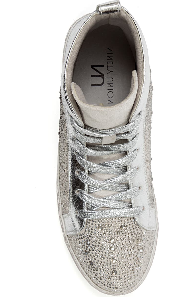 NINETY UNION Foxy High Top Sneaker, Alternate, color, Silver