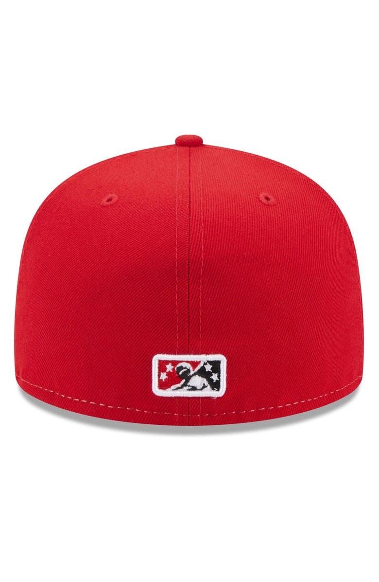 New Era Men's New Era White Arkansas Travelers Authentic Collection Alternate Logo 59FIFTY Fitted Hat, Alternate, color, White