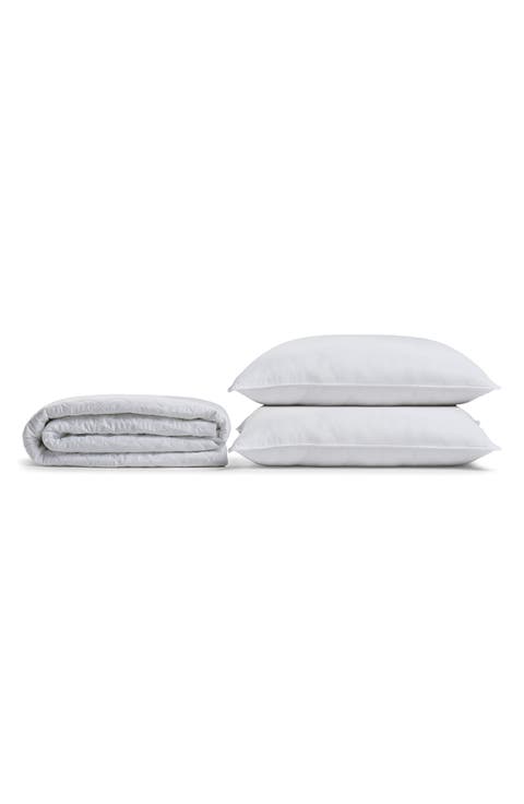 2-Pack Classic Pillows & Mattress Pad Bundle