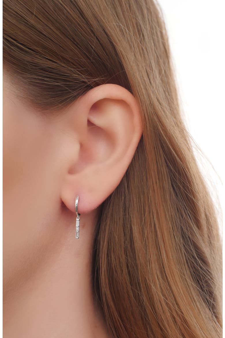 Gatsby Linear Hoop Earrings (Nordstrom Exclusive), Alternate, color, WHITE GOLD/ DIAMOND