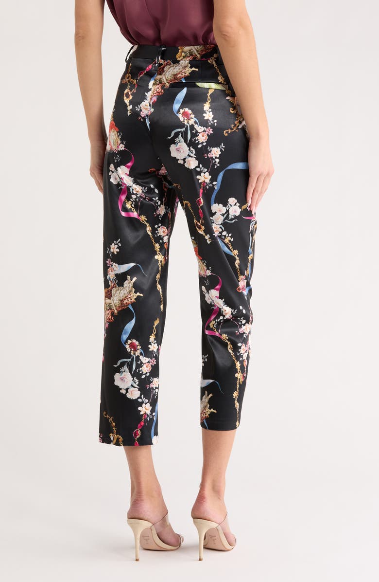 L'AGENCE Ludivine Pants, Alternate, color, Black Multi Rococo Angel