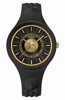 VERSUS Versace Women's Versus Fire Island Lion Silicone Strap Watch, 39mm