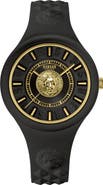 VERSUS Versace Women's Versus Fire Island Lion Silicone Strap Watch, 39mm