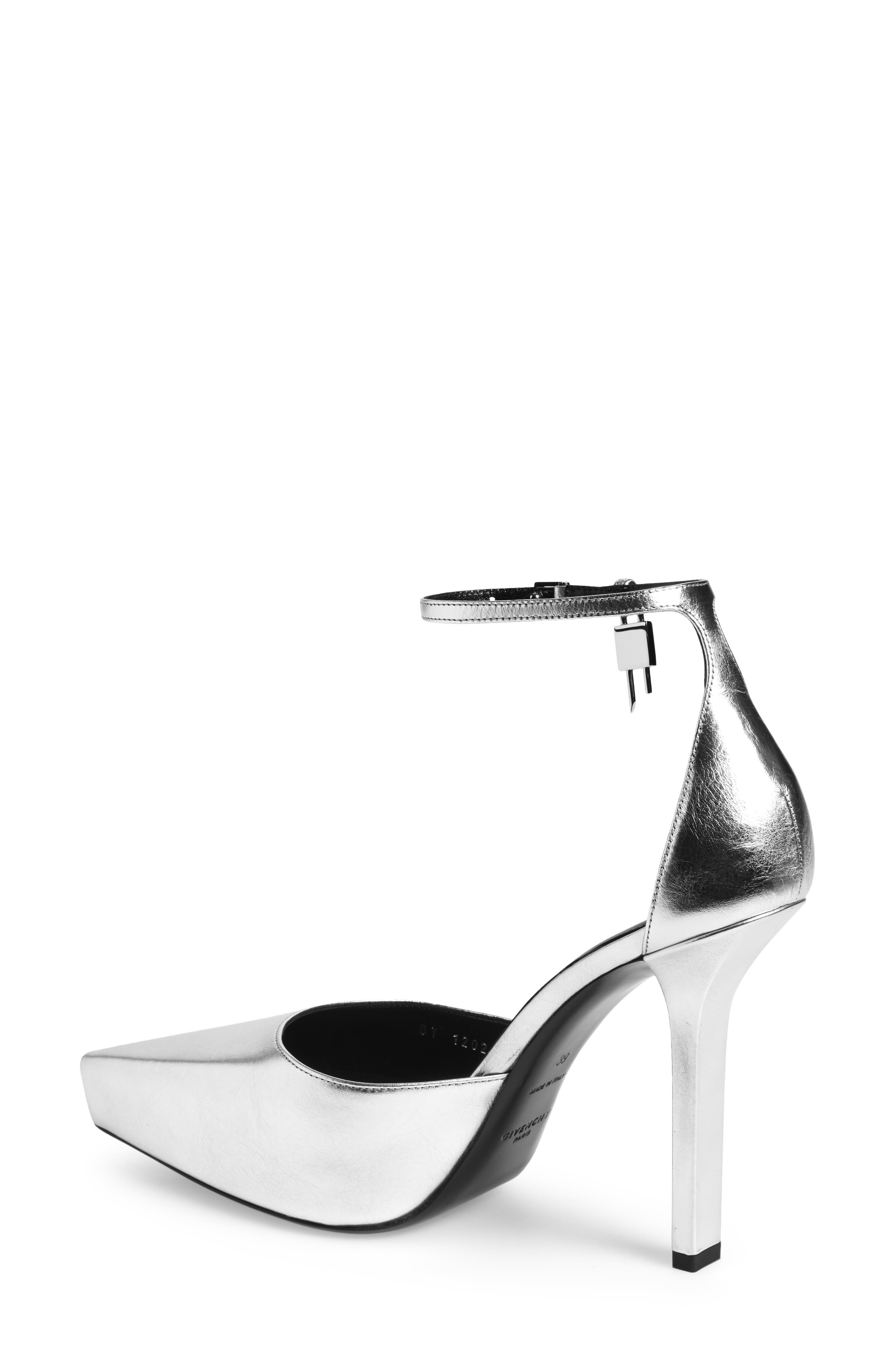 Givenchy G-Lock Pointed Toe Platform Pump, Alternate, color, Silvery