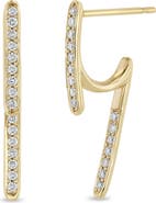 Zoë Chicco Talon Diamond Hoop Earrings