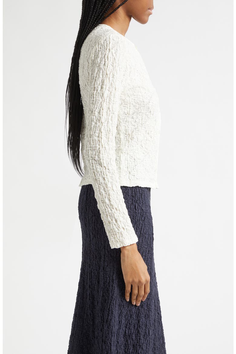 Gillingham Cotton Blend Stretch Lace Cardigan, Alternate, color, DOVE