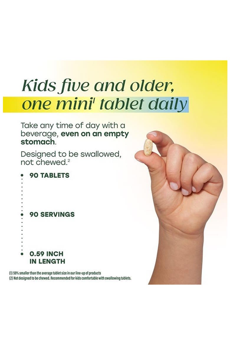 Kids Vitamin B Complex with Zinc, Lemon Balm & L Theanine, Vegetarian, 90 Mini Tablets, Alternate, color, None
