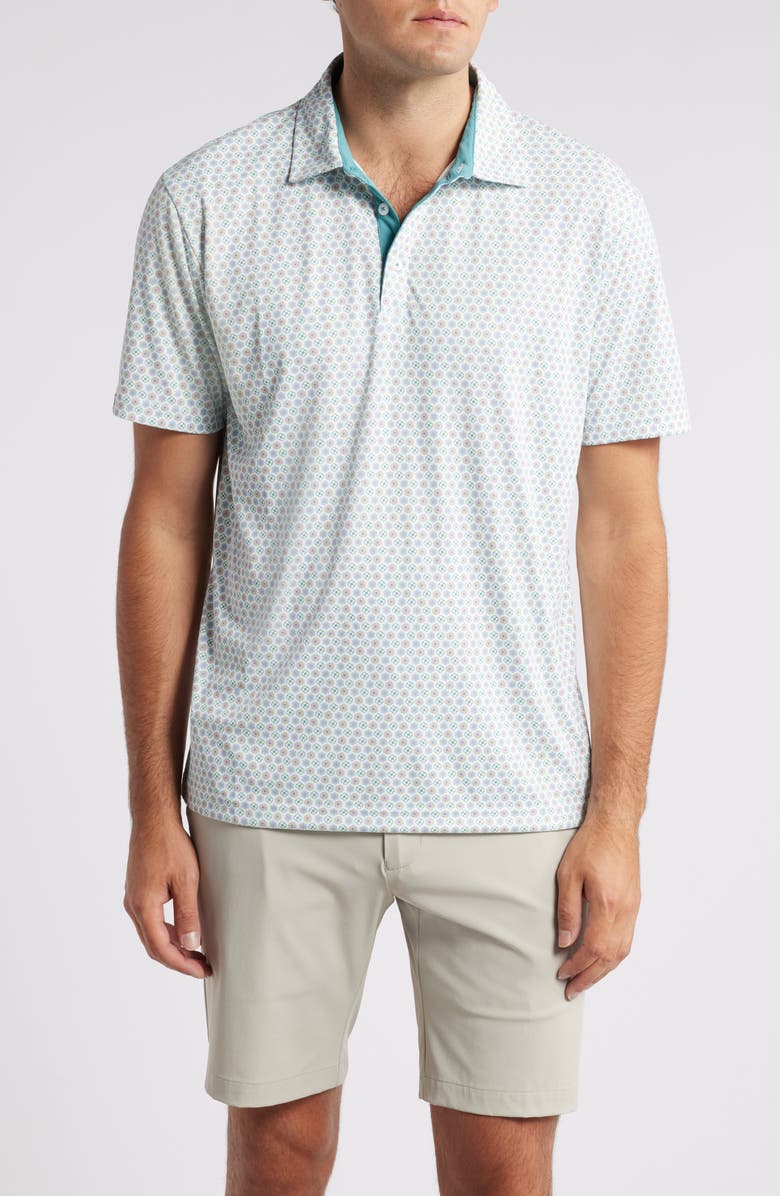 Swannies Caleb Medallion Print Golf Polo, Main, color, 