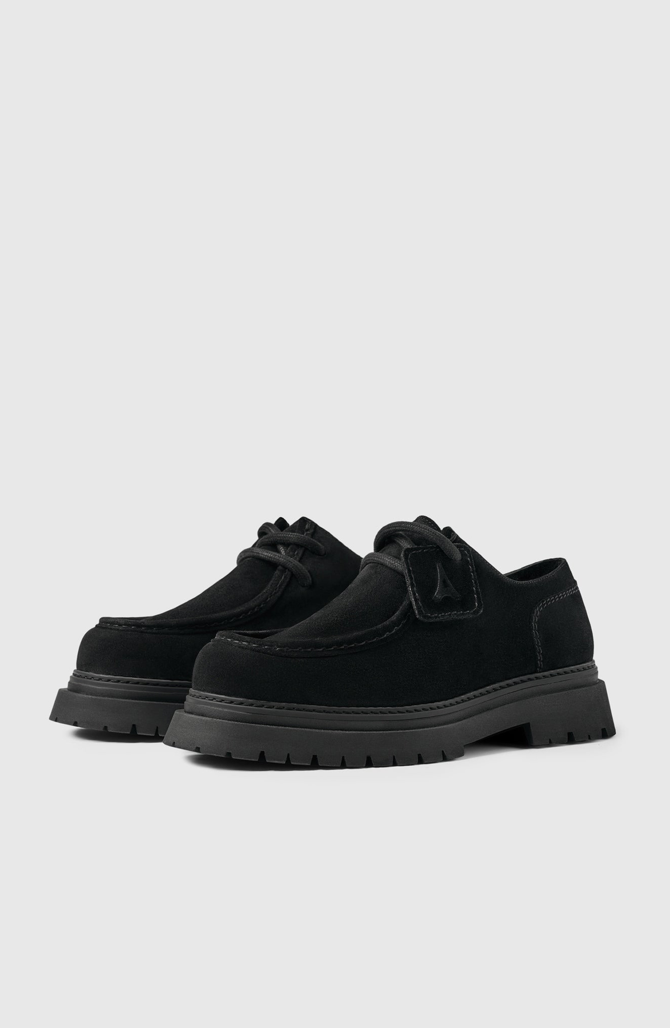 The Atelier Suede Lace-up Shoe, Alternate, color, Black