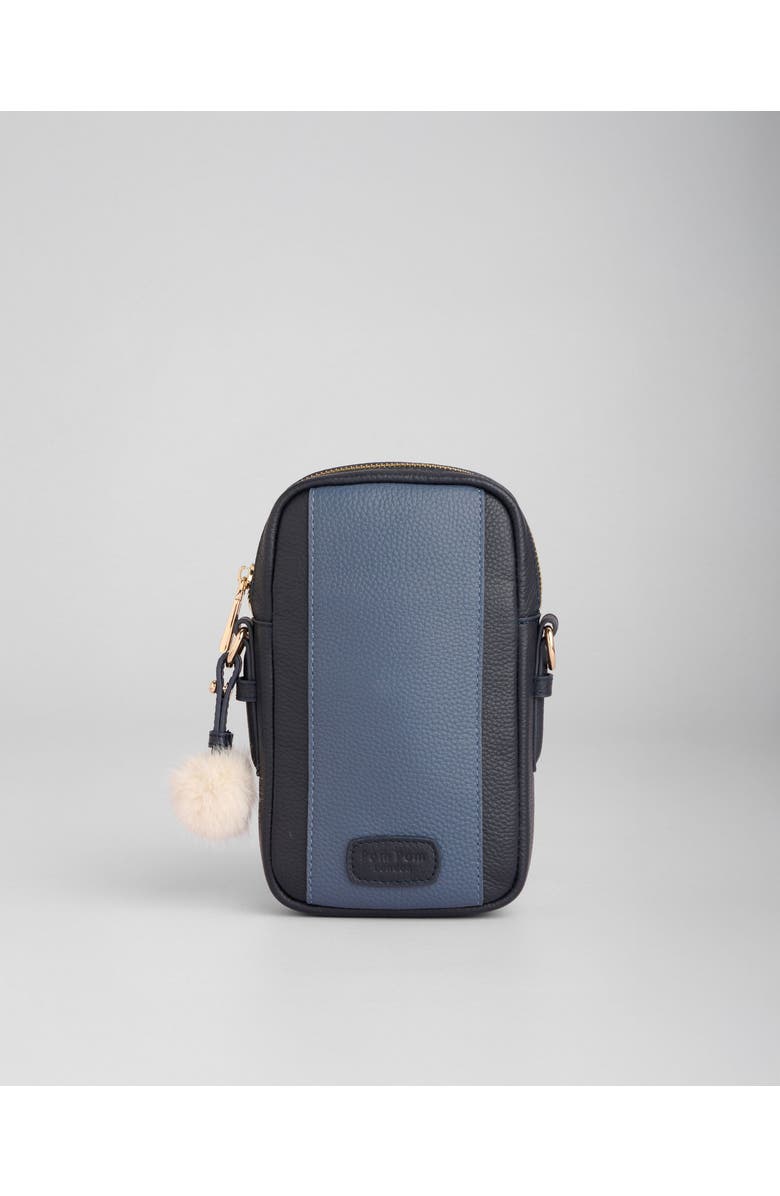 Pom Pom London Eaton Crossbody Bag, Main, color, Navy & Slate Blue