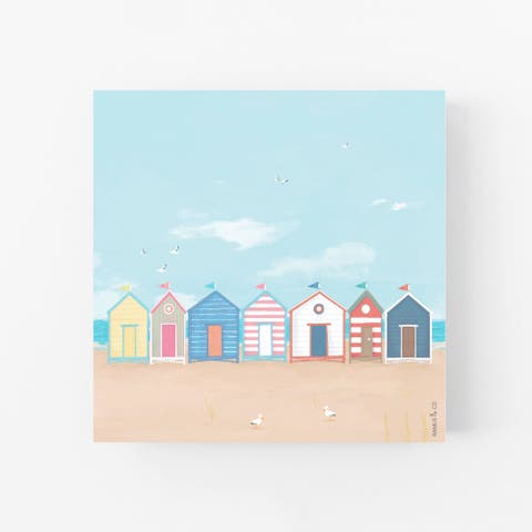 Beach Huts 6" x 6" Notepad (100 Heavyweight Tear-Off Sheets)