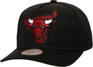 Mitchell & Ness Men's Mitchell & Ness  Black Chicago Bulls Tilted Pro Pinch Adjustable Hat