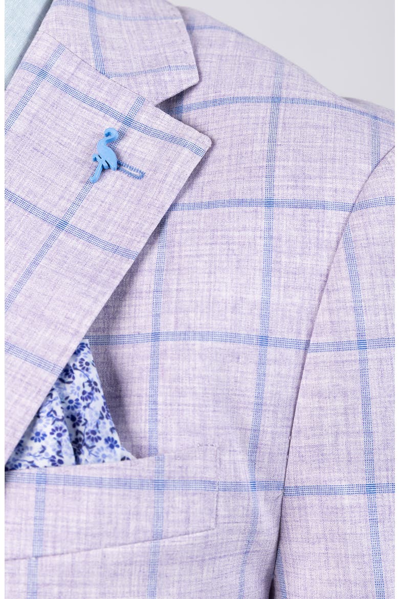 Mélange Yarn Dyed Windowpane Sport Coat, Alternate, color, LILAC