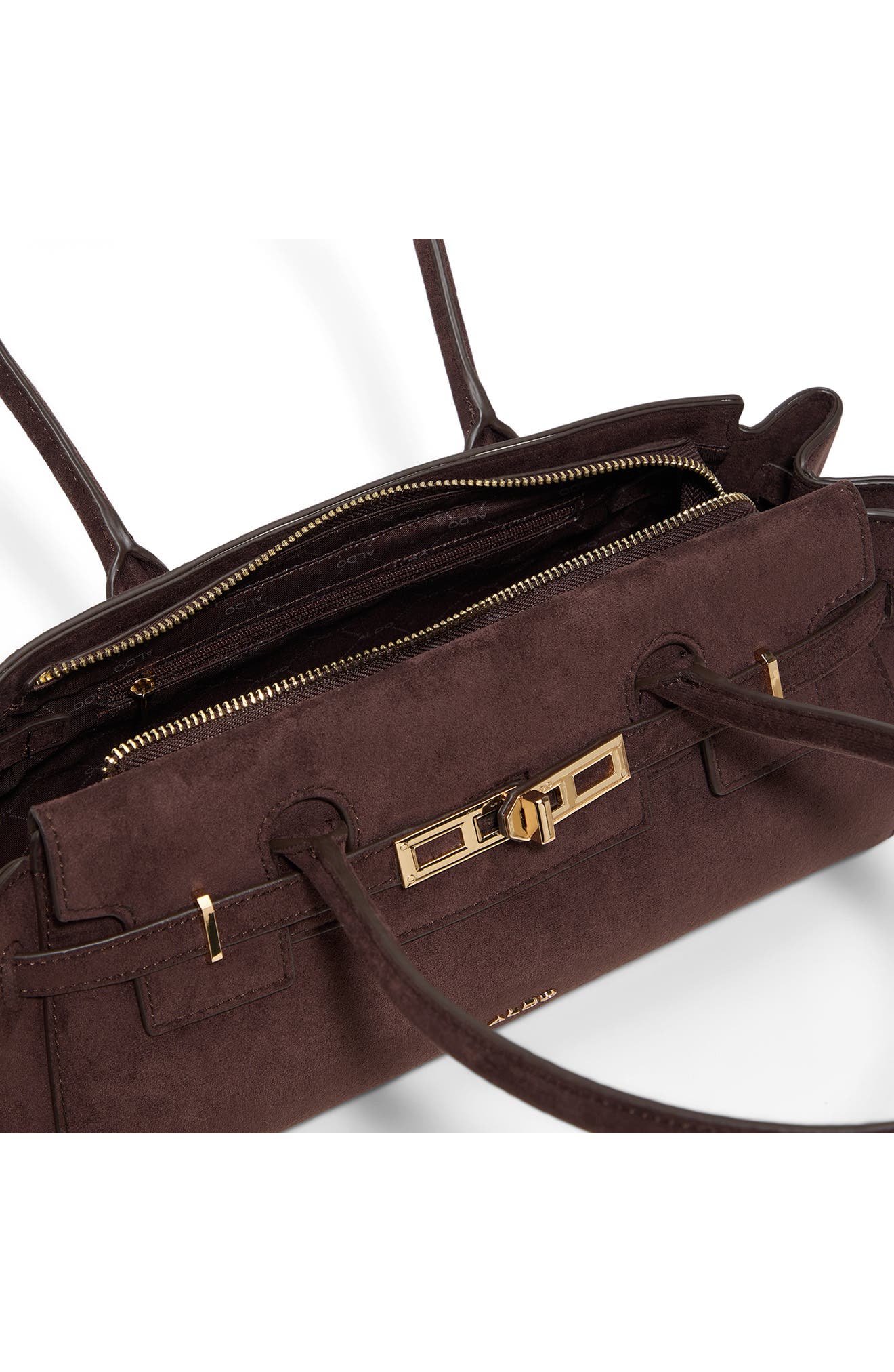 Latissee Faux Snakeskin Satchel, Alternate, color, BROWN