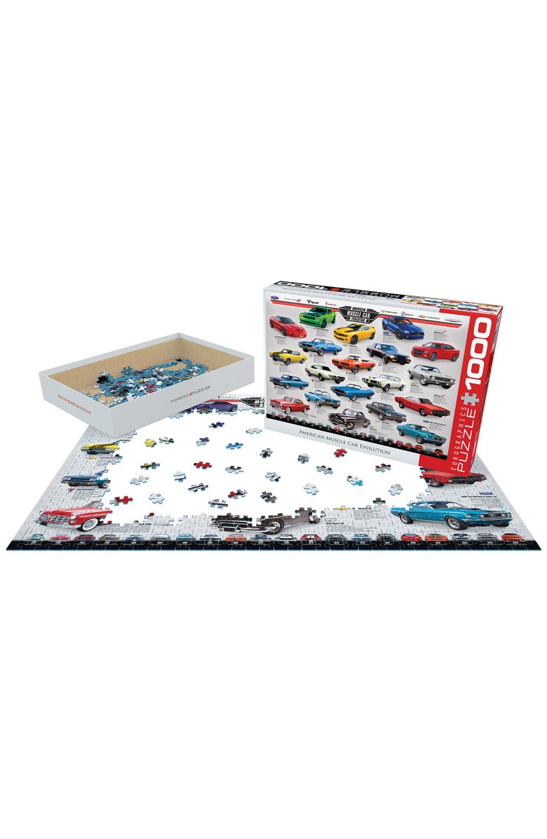 Eurographics Muscle Car Evolution Chart Puzzle, 1000 Pieces, Alternate, color, Multicolored