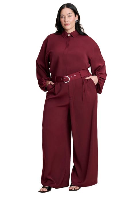 Wide Leg Belted Pant (Plus)
