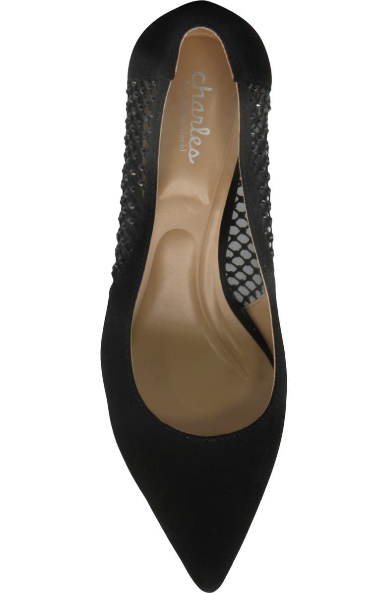Charles by Charles David Alanna Embellished Pointed Toe Pump, Alternate, color, Black