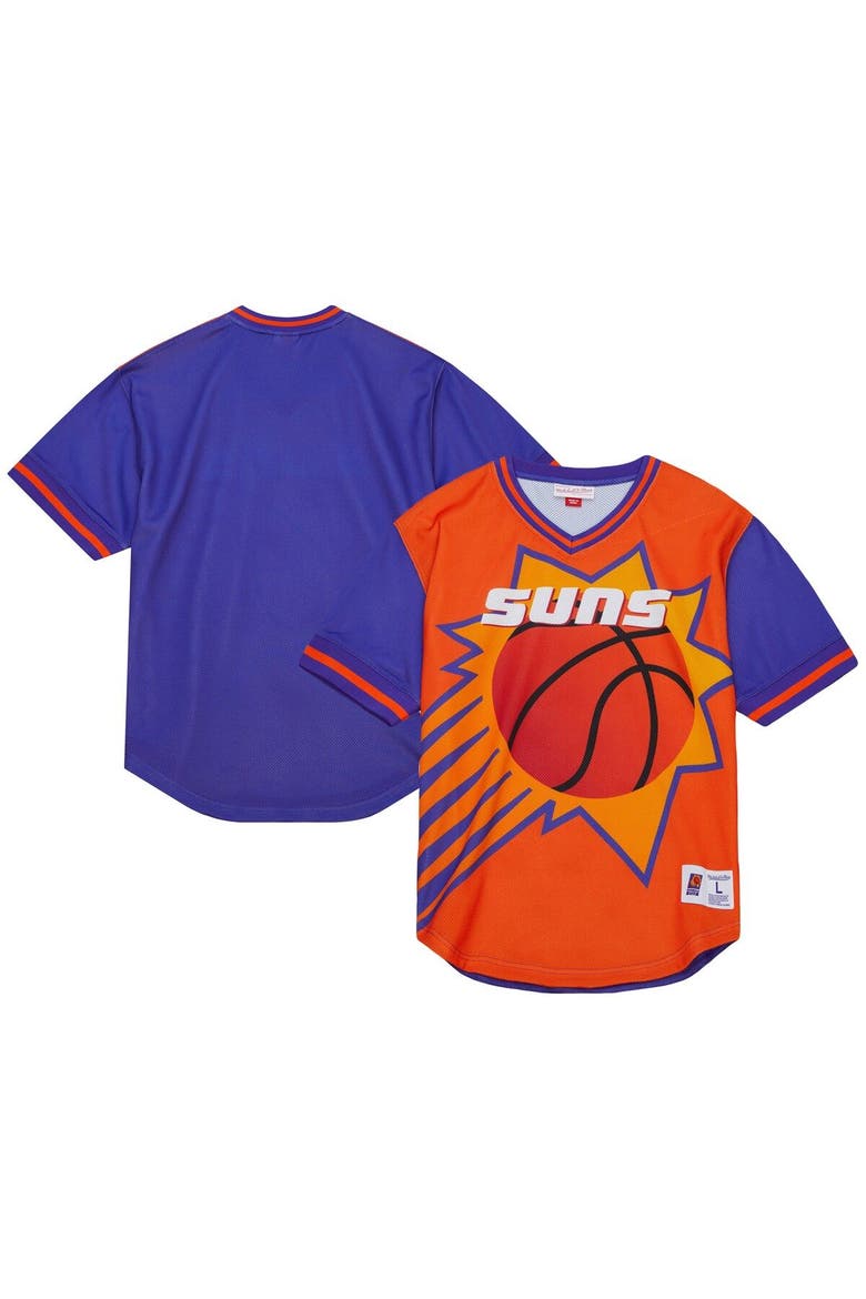 Men's Mitchell & Ness  Orange Phoenix Suns Jumbotron 3.0 Mesh V-Neck T-Shirt, Main, color, Orange