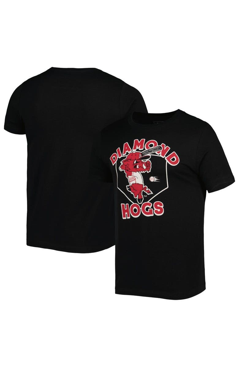 HOMEFIELD Men's Homefield Black Arkansas Razorbacks Diamond Vintage T-Shirt, Main, color, 