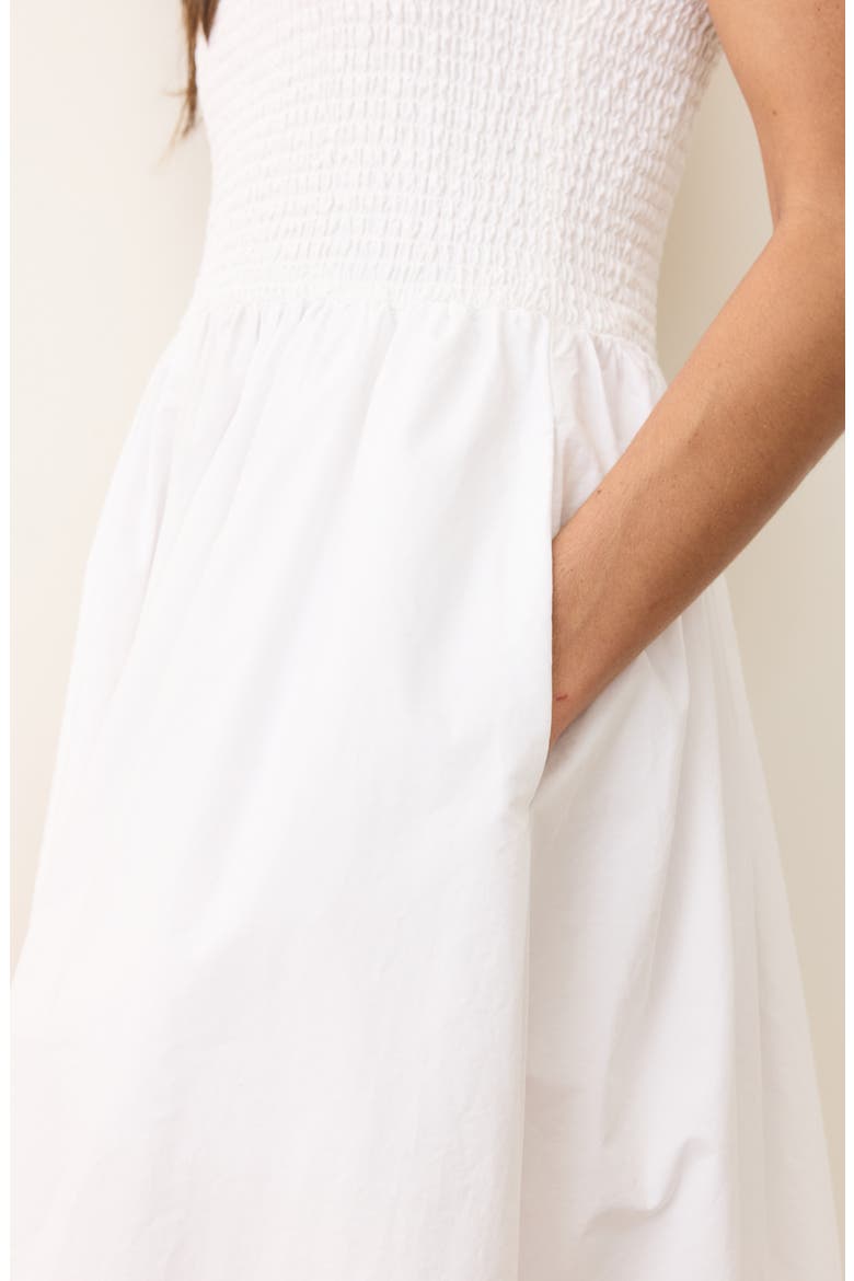 Selene Fit & Flare Eyelet Embroidered Sundress, Alternate, color, BRIGHT WHITE