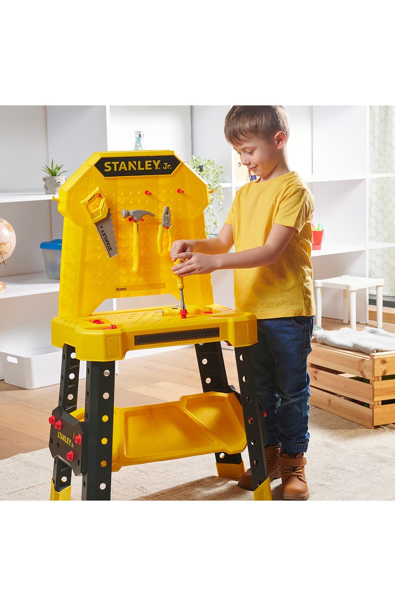 Stanley Jr. 19-Piece Toy Work Bench & Tools Set, Alternate, color,