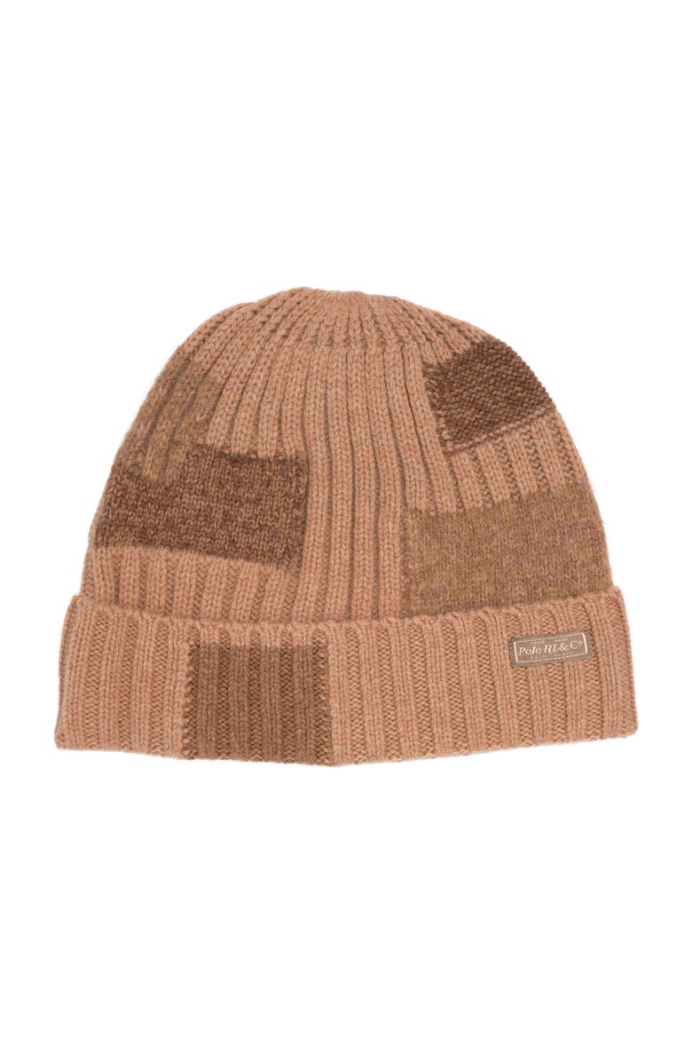 Polo Ralph Lauren Rib Patchwork Hat, Main, color, Surrey Tan