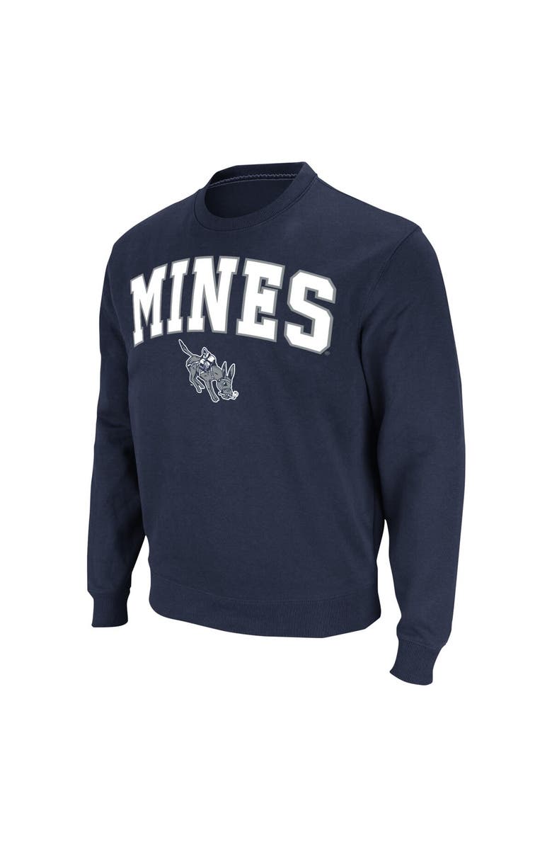 COLOSSEUM Men's Colosseum Navy Colorado School of Mines Orediggers Arch & Logo Pullover Sweatshirt, Alternate, color, Navy