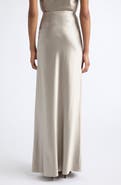 Veronica Beard Medina Silk Blend Satin Maxi Skirt