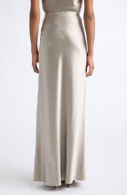 Veronica Beard Medina Silk Blend Satin Maxi Skirt