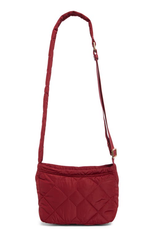 Marc Jacobs Quilted Nylon Crossbody Bag In Burgundy